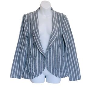 Sanctuary Linen Blend Striped Blazer Sz M